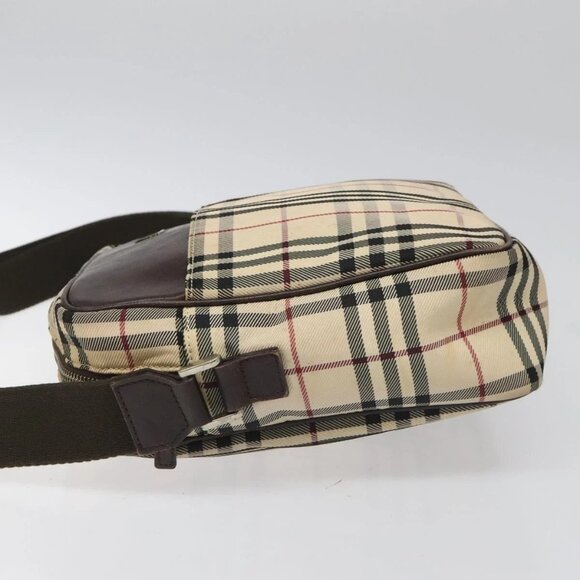 BURBERRY Nova Check Shoulder Bag Canvas Beige Auth 110227 - Picture 7 of 16